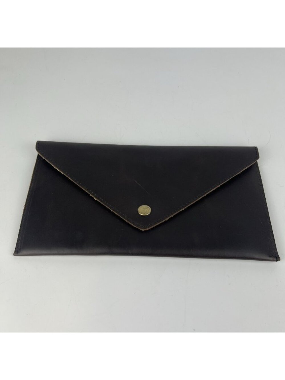 Nisolo Brown Leather Passport Wallet Travel Organizer Snap Closure